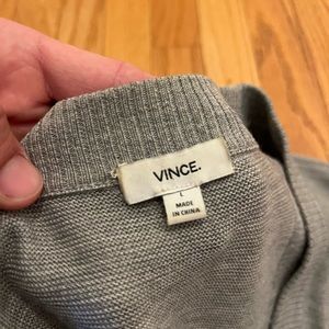 Vince Knit Wool/Silk Cardigan - Gray